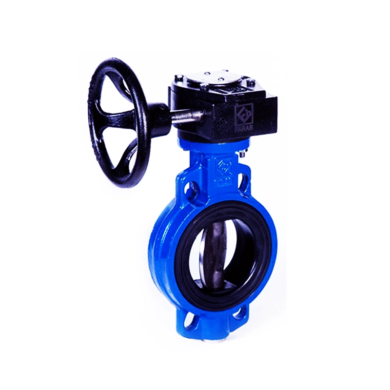 شیر پروانهای چدنی ویفری گیربکس دار 125 - 16 بار فاراب 5 اینچ